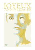Portrait color&eacute; pour un joyeux anniversaire